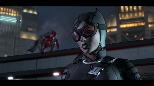 Batman trifft Catwoman. (Screenshot: Golem.de)